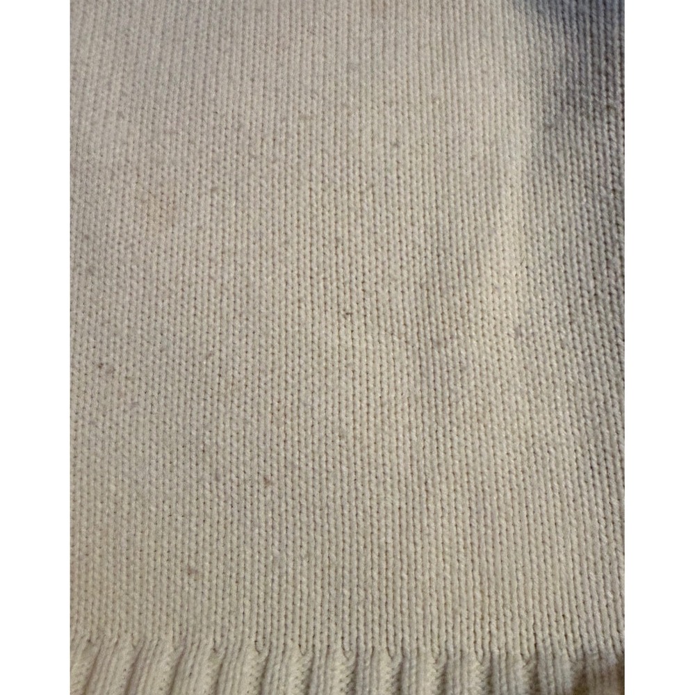 Vintage Ricki Mock Neck Sweater Women Small White Knit Ribbed Turtleneck - Picture 4 of 9